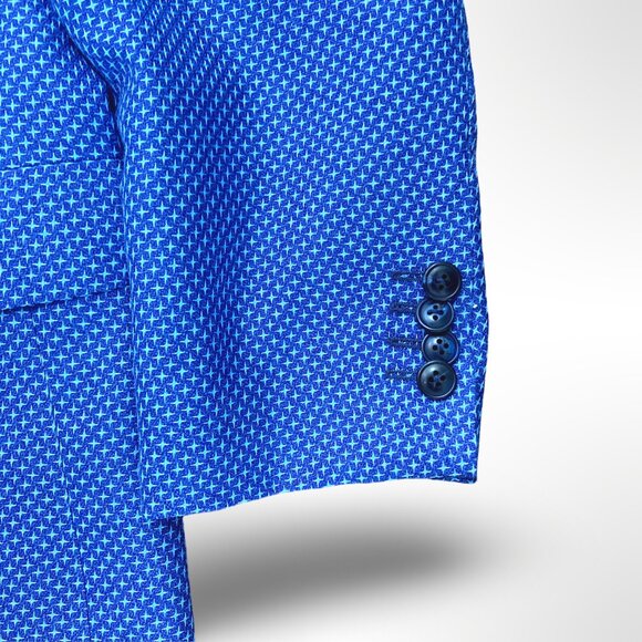 Vitale Barberis Canonico Blue Wool Sport Coat Blazer Men's Size 36 Made In Italy - Picture 5 of 12